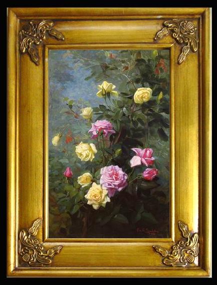 framed  unknow artist Still life floral, all kinds of reality flowers oil painting  54, Ta091